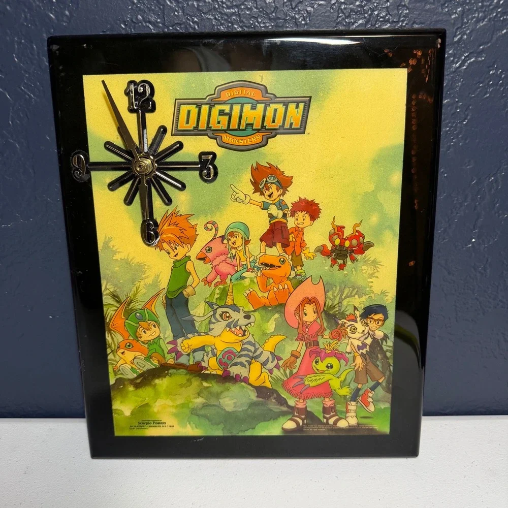 AS IS Scorpio Posters Digimon Wall Clock 10x12 Black Vintage Anime Character Art